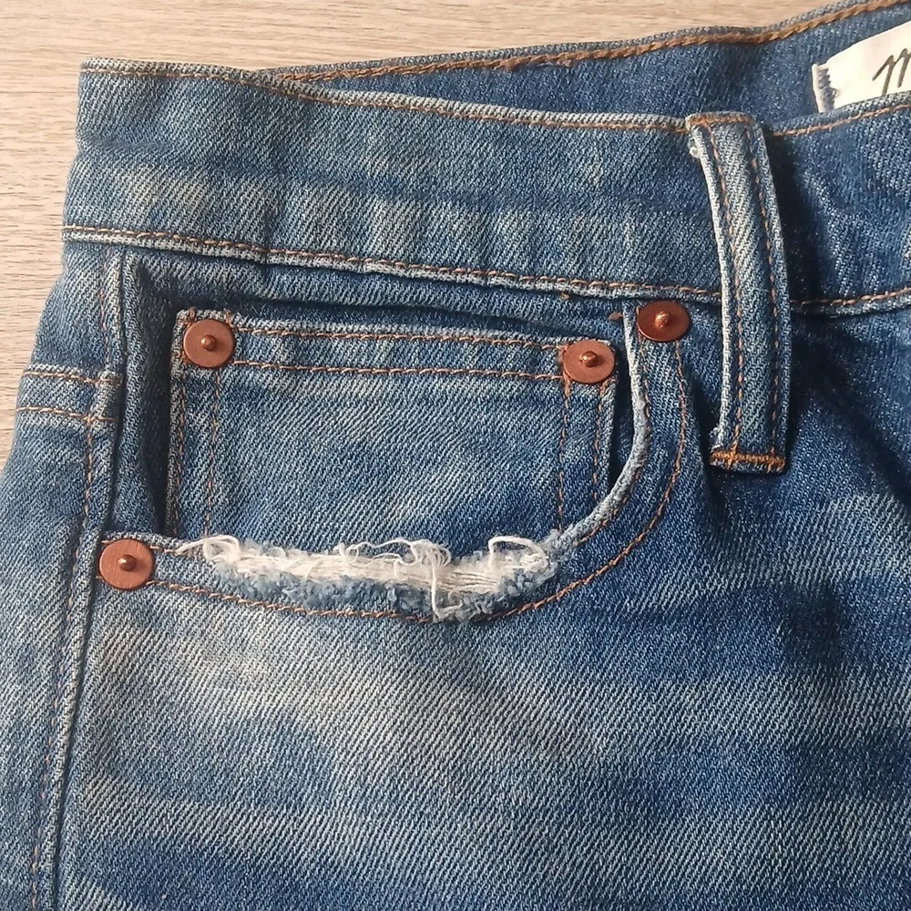 NEW Madewell Jeans Denim Distressed High Rise Slim Size 24 - Picture 10 of 11